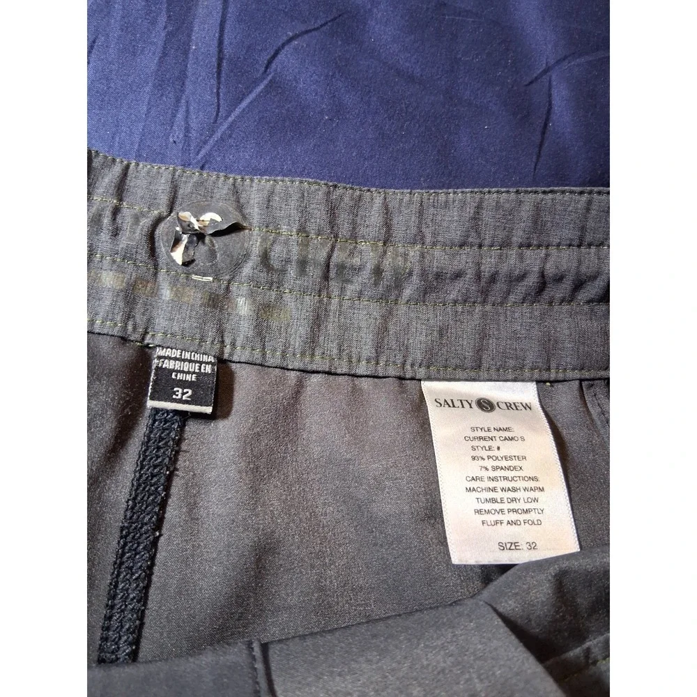 Salty‎ Crew Mens Current Camo S Board Shorts Charcoal Green Camouflage Size 32